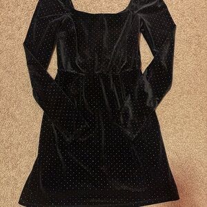 Elegant Black Velvet Dress